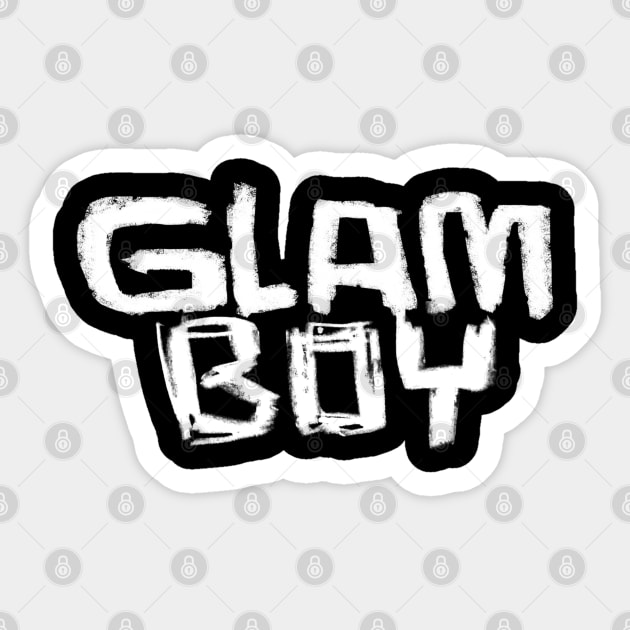 Glam Boy Sticker by badlydrawnbabe